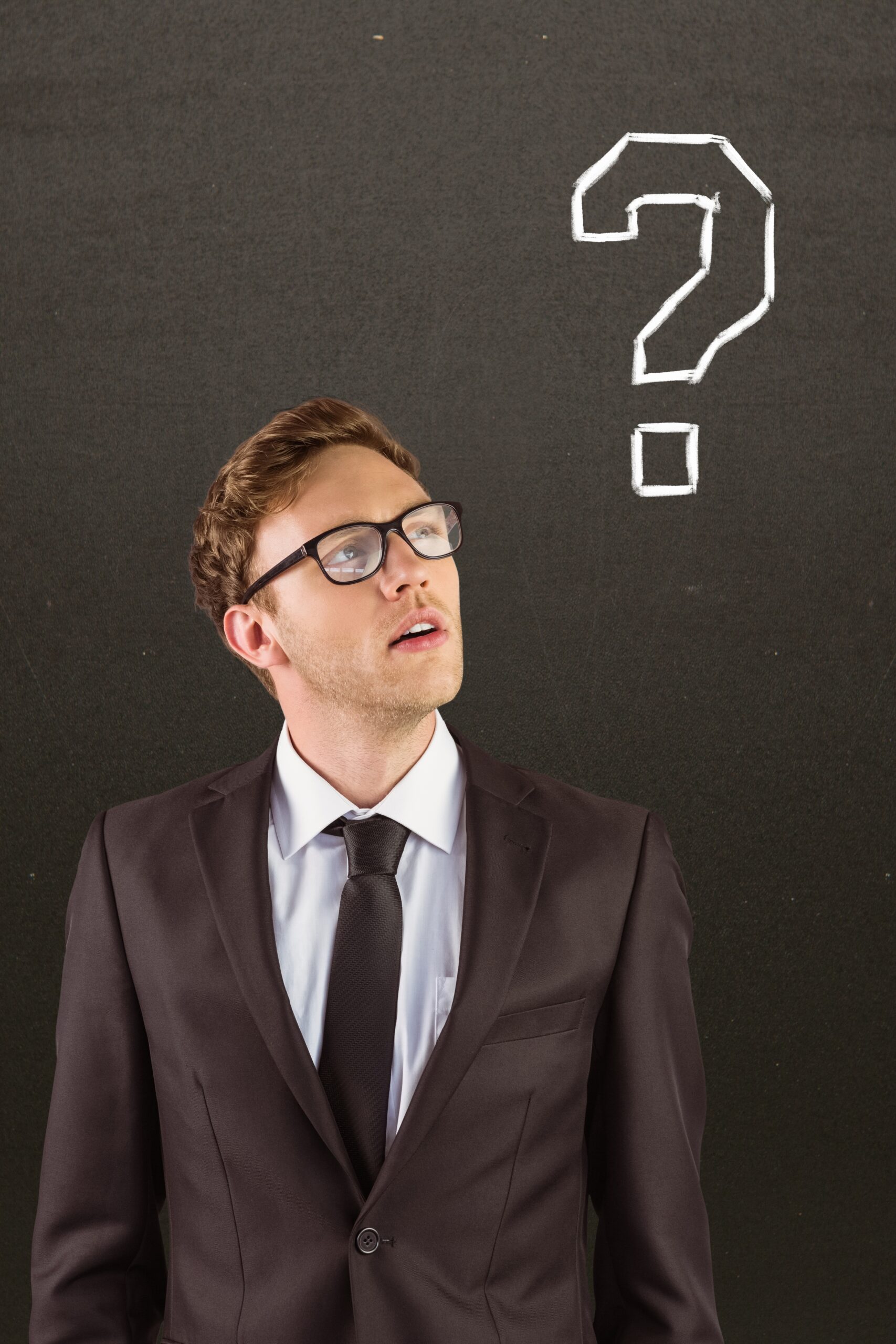 man with question mark